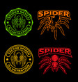 a set of different badges spiders vector image