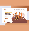 become miner website page vector image