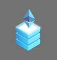 ethereum open-source public blockchain platform vector image