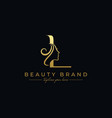 letter l beauty face hair salon logo design vector image