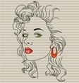 beautiful woman face vector image