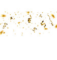 golden confetti isolated on background vector image