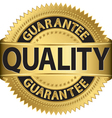 quality guarantee gold label vector image
