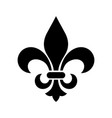 fleur de lis black silhouette symbol decorative vector image
