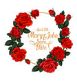 flowers frame for wedding save the date vector image