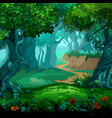 forest of magic moving trees cartoon vector image