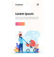 happy father walking with children vector image vector image