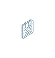 save data diskette isometric icon 3d line art vector image vector image