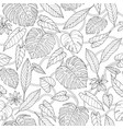 tropical seamless pattern with lianas monstera vector image