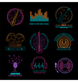 musical instruments logos and badges graphic vector image