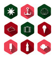 travel and vacation icon collection - silhouette vector image vector image
