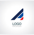 triangle stripe company logo vector image vector image