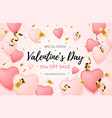 valentines day sale background discount offer vector image