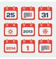 calendar icons vector image