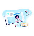 online medical consultation concept vector image