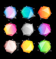 unusual abstract geometric shapes logo set vector image vector image