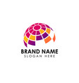 3d digital globe logo design globe icon symbol vector image