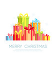 colorful wrapped gift boxes vector image vector image