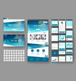 website design template and interface elements vector image vector image