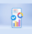 3d seo optimization stock trading vector image