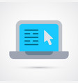 colored laptop trendy symbol vector image