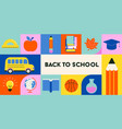 vibrant color back to school background concept vector image
