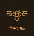 honeybee logo design outline concept vector image