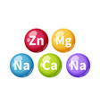 minerals cartoon icon vector image