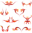 fire tattoo set vector image