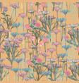 floral seamless pattern with wild daisy flowers vector image vector image