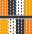group seamless patterns for happy halloween vector image vector image