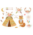 kids boho clipart for nursery decoration cute vector image