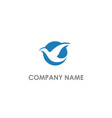 fly dove bird logo vector image vector image