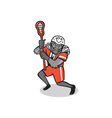 gorilla lacrosse player cartoon vector image vector image