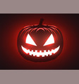 silhouette scary pumpkin halloween party vector image
