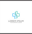 spine logo clinic medicine backbone health vector image