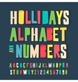 holidays colorful alphabet and numbers vector image vector image