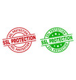 ssl protection round watermarks with grunged style vector image vector image