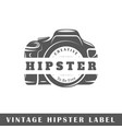 hipster label vector image