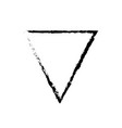 inverted triangle black outline 80s style sketch vector image vector image