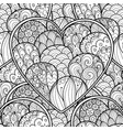 love black and white seamless pattern for coloring vector image vector image