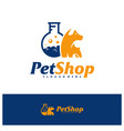 pet lab logo design template logo concept vector image vector image