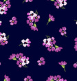 seamless floral patter with little pink flowers vector image