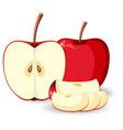 red apple cartoon isolated vector image