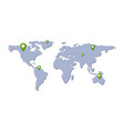 coronavirus map flat vector image