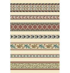 Set of seven decorative borders Royalty Free Vector Image