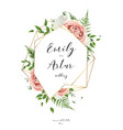wedding invitation floral invite card art design vector image