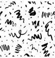 doodle lines and dots seamless pattern vector image vector image