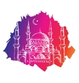 islamic mosque colorful background vector image