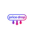 price drop banner with gradient vector image